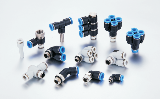 Quick insert pneumatic tube joint